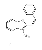 Benzothiazolium,3-methyl-2-(2-phenylethenyl)-, iodide (1:1) Structure