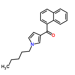 萘-1-基-(1-戊基吡咯- 3-基)甲酮结构式
