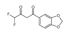 1-(1,3-benzodioxol-5-yl)-4,4-difluorobutane-1,3-dione Structure