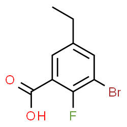 3-Bromo-5-ethyl-2-fluorobenzoic acid Structure