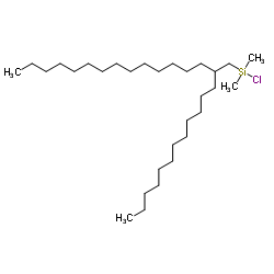 13-(氯二甲基甲硅烷基甲基)-二十七烷结构式