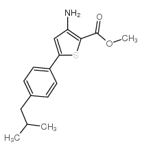 3-氨基-5-(4-异丁基苯基)噻吩-2-羧酸甲酯结构式