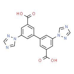 5,5'-二(1H-1,2,4-三唑-1-基)-[1,1'-联苯] -3,3'-二羧酸结构式