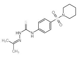 Hydrazinecarbothioamide,2-(1-methylethylidene)-N-[4-(1-piperidinylsulfonyl)phenyl]- Structure