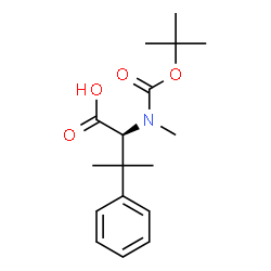(S)-2-((叔丁氧基羰基)(甲基)氨基)-3-甲基-3-苯基丁酸结构式