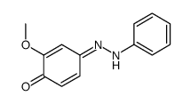 2-methoxy-4-(phenylhydrazinylidene)cyclohexa-2,5-dien-1-one结构式