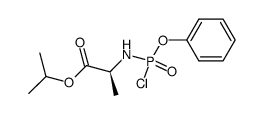 isopropyl N-[chloro(phenoxy)phosphoryl]-L-alaninate Structure