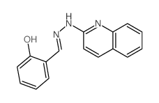 Benzaldehyde,2-hydroxy-, 2-(2-quinolinyl)hydrazone Structure