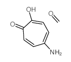 5-amino-2-hydroxy-cyclohepta-2,4,6-trien-1-one; formaldehyde Structure