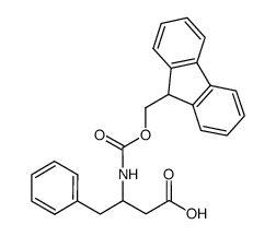 3-(9H-芴-9-基甲氧羰基氨基)-4-苯基-丁酸结构式
