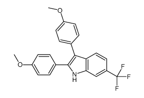 2,3-bis(4-methoxyphenyl)-6-(trifluoromethyl)-1H-indole结构式