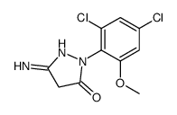 5-amino-2-(2,4-dichloro-6-methoxyphenyl)-2,4-dihydro-3H-pyrazol-3-one Structure