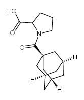 1-(金刚烷-1-羰基)-吡咯烷-2-羧酸结构式