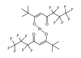 BIS(6,6,7,7,8,8,8-HEPTAFLUORO-2,2-DIMETHYL-3,5-OCTANEDIONATE)STRONTIUM HYDRATE structure
