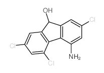 4-amino-2,5,7-trichloro-9H-fluoren-9-ol结构式