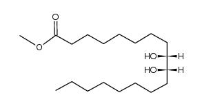 erythro-9,10-dihydroxyoctadecanoic acid methyl ester Structure