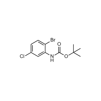 (2-溴-5-氯苯基)氨基甲酸叔丁酯结构式