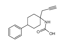 (4-phenyl-1-prop-2-ynylcyclohexyl)carbamic acid Structure