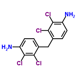 双(4-氨基-2,3-二氯苯)甲烷结构式