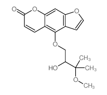 4-(2-羟基-3-甲氧基-3-甲基丁氧基)-7H-呋喃并[3,2-g][1]苯并吡喃-7-酮结构式