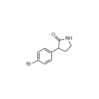 3-(4-溴苯基)吡咯烷-2-酮结构式