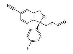 (S)-1-(4-fluorophenyl)-1-(3-oxopropyl)-1,3-dihydroisobenzofuran-5-carbonitrile结构式