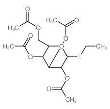 乙基 2,3,4,6-四-O-乙酰基-1-硫代-β-D-吡喃葡萄糖苷结构式