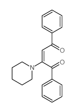 1,4-diphenyl-2-(1-piperidyl)but-2-ene-1,4-dione结构式