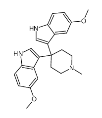 5,5'-dimethoxy-3,3'-(1-methyl-piperidine-4,4-diyl)-bis-indole结构式