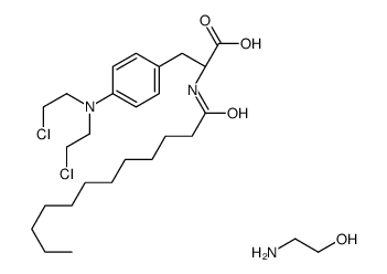 2-aminoethanol,(2S)-3-[4-[bis(2-chloroethyl)amino]phenyl]-2-(dodecanoylamino)propanoic acid结构式