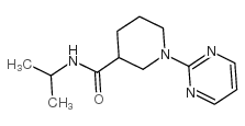 N-(1-甲基乙基)-1-(2-嘧啶)-3-哌啶羧酰胺结构式
