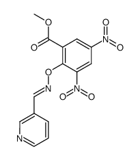 3,5-Dinitro-2-[1-pyridin-3-yl-meth-(E)-ylideneaminooxy]-benzoic acid methyl ester Structure