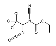 ethyl N-cyano-N-(2,2,2-trichloro-1-isocyanatoethyl)carbamate结构式