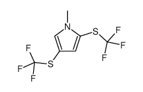 1-methyl-2,4-bis(trifluoromethylsulfanyl)pyrrole结构式