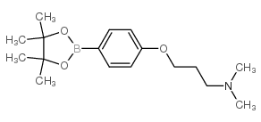 2-{4-[3-(dimethylamino)propoxy]phenyl}-4,4,5,5-tetramethyl-1,3,2-dioxaborolane Structure