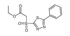 ethyl 2-[(5-phenyl-1,3,4-thiadiazol-2-yl)sulfonyl]acetate Structure