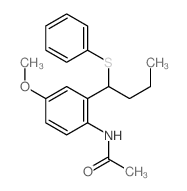 Acetamide, N-[4-methoxy-2-[1-(phenylthio)butyl]phenyl]-结构式