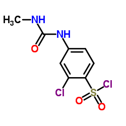 2-CHLORO-4-(3-METHYL-UREIDO)-BENZENESULFONYL CHLORIDE structure