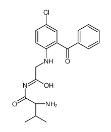 (2S)-2-amino-N-[2-(2-benzoyl-4-chloroanilino)acetyl]-3-methylbutanamide结构式