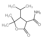 5,5-dimethyl-2-oxo-4-propan-2-yl-oxolane-3-carboxamide结构式
