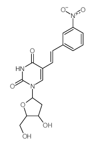Uridine,2'-deoxy-5-[(1E)-2-(3-nitrophenyl)ethenyl]- (9CI)结构式