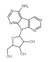 4-amino-9-(β-D-ribofuranosyl)pyrrolo<2,3-d:5,4-d'>dipyrimidine Structure
