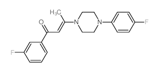 (Z)-1-(3-fluorophenyl)-3-[4-(4-fluorophenyl)piperazin-1-yl]but-2-en-1-one Structure