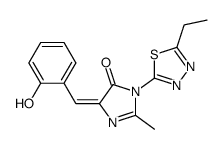 (5Z)-3-(5-ethyl-1,3,4-thiadiazol-2-yl)-5-[(2-hydroxyphenyl)methylidene]-2-methylimidazol-4-one Structure