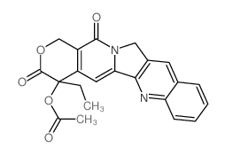 1H-Pyrano(3,4:6,7)indolizino(1,2-b)quinoline-3,14(4H,12H)-dione, 4-(acetyloxy)-4-ethyl-, (S)-结构式