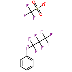 (全氟正丙基)苯基碘三氟甲烷磺酸盐结构式