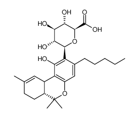 4'-(β-D-glucopyranosyluronic acid)-Δ1-tetrahydrocannabinol结构式