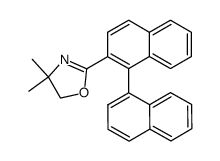 2-([1,1'-binaphthalen]-2-yl)-4,4-dimethyl-4,5-dihydrooxazole结构式