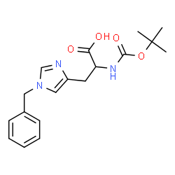 1-Benzyl-N-(tert-butoxycarbonyl)-L-histidine结构式
