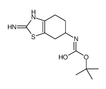 (2-氨基-4,5,6,7-四氢苯并[d]噻唑-6-基)氨基甲酸叔丁酯结构式